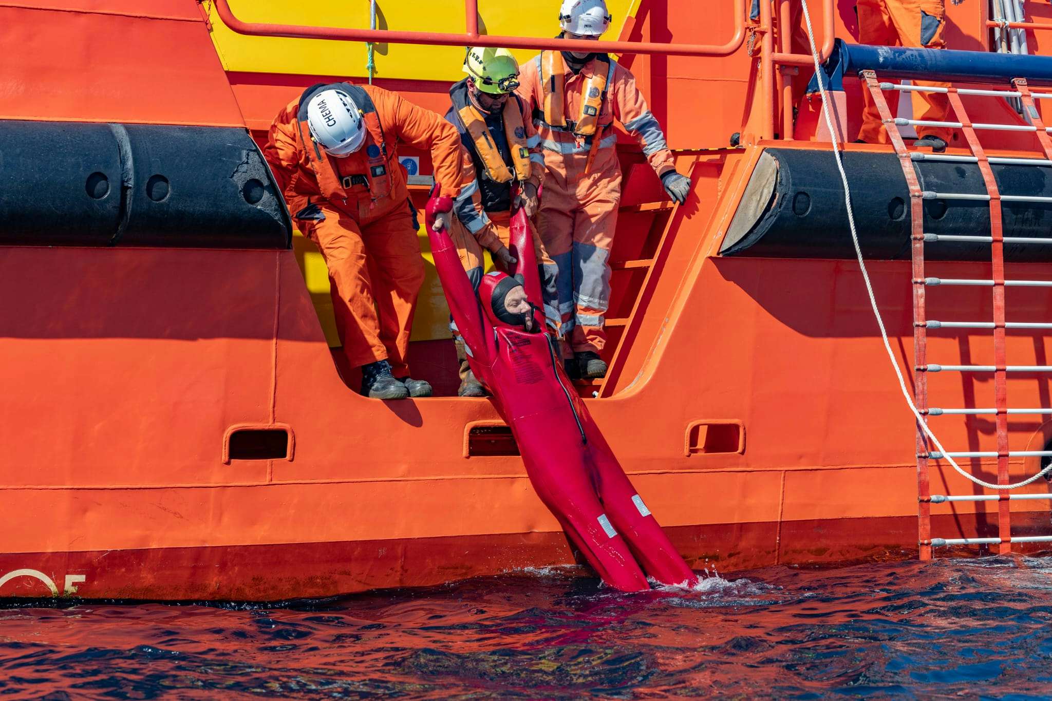 LAMMOUCHE running a safety drill